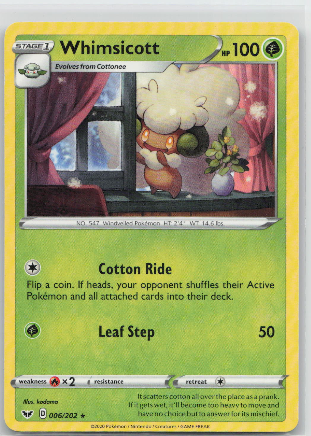 Whimsicott - Sword & Shield 006/202