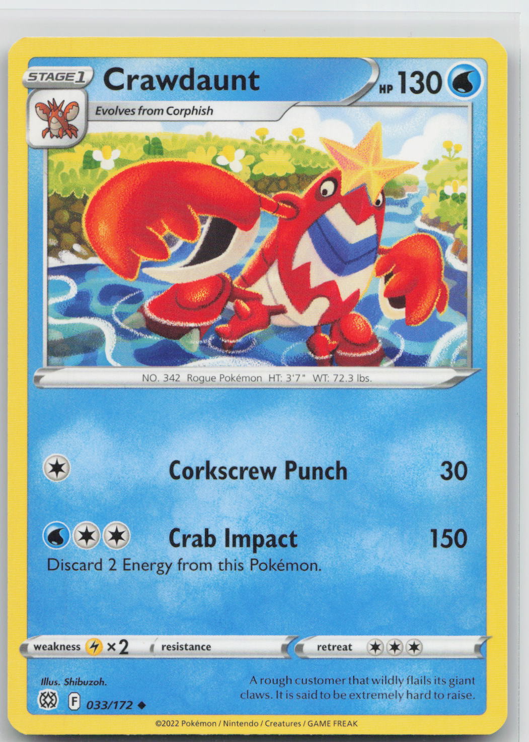 Crawdaunt - Brilliant Stars 033/172