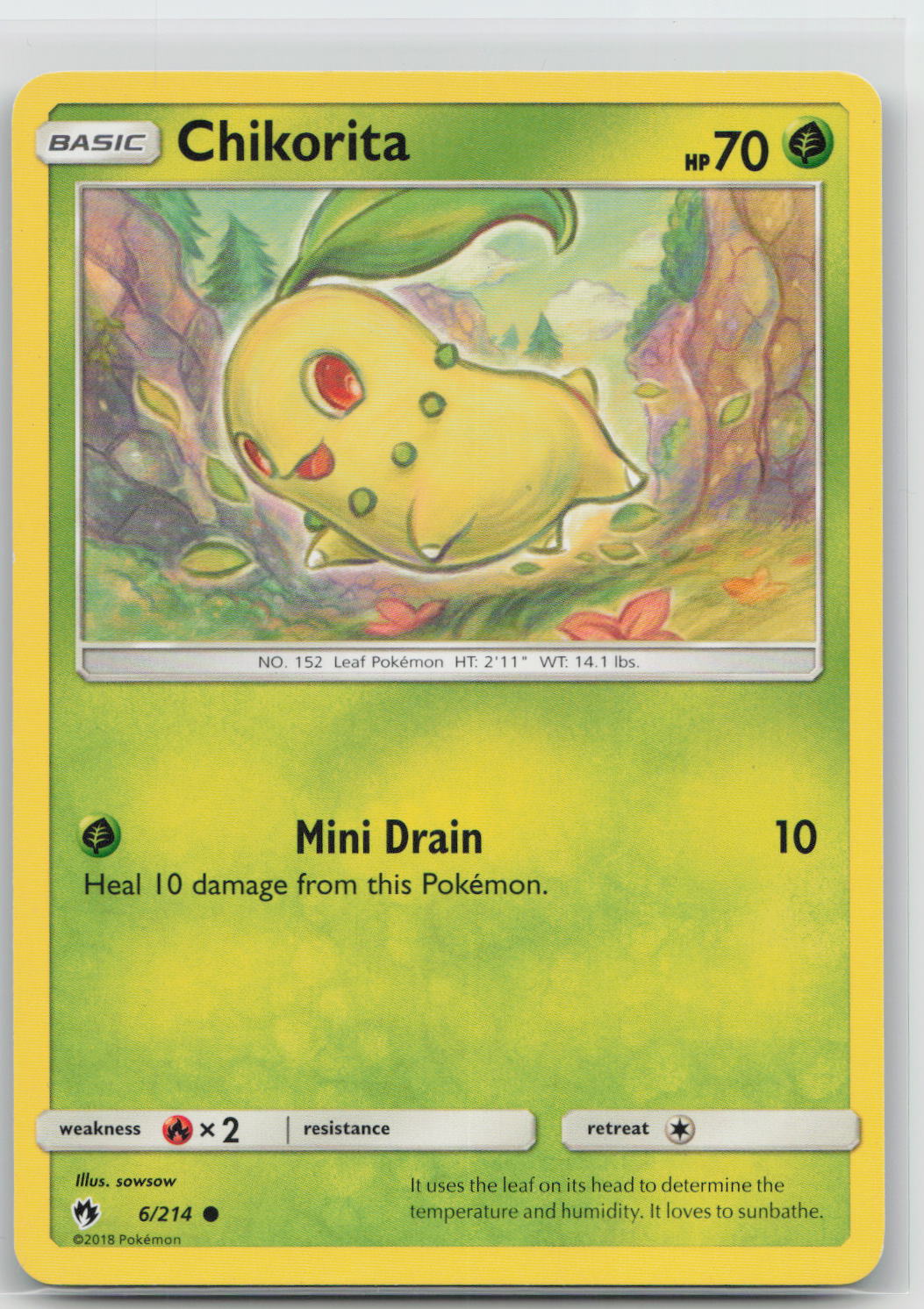 Chikorita - Lost Thunder 6/214