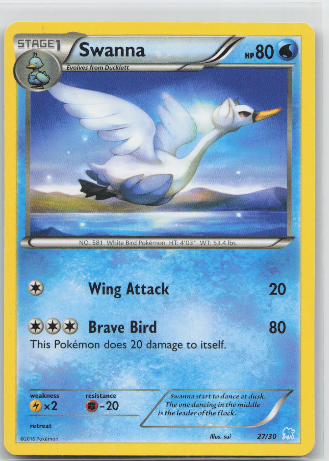 Swanna - XY trainer Kit (Suicune) 27/30