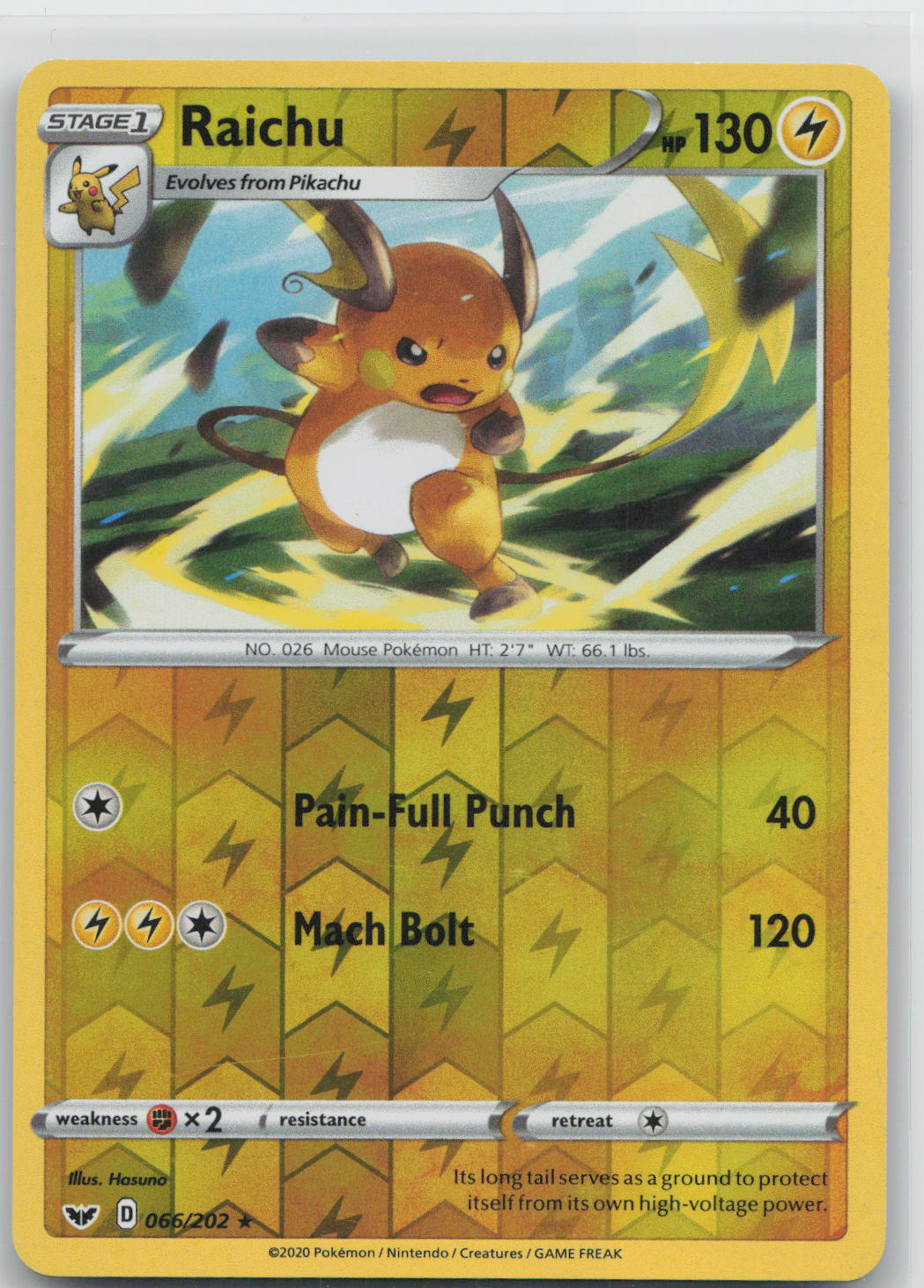 Raichu - Sword & Shield 066/202