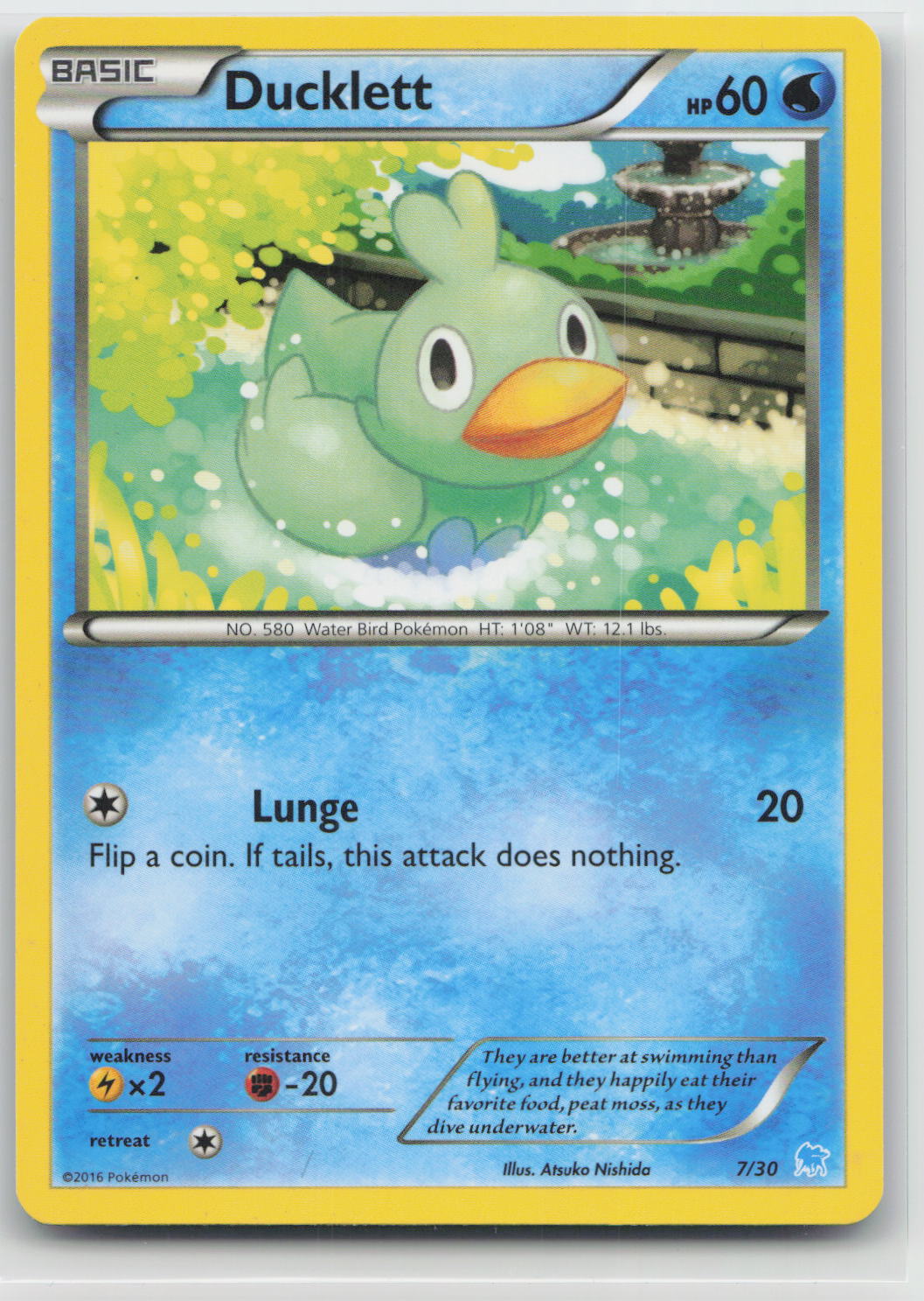 Ducklett - XY trainer Kit (Suicune) 7/30