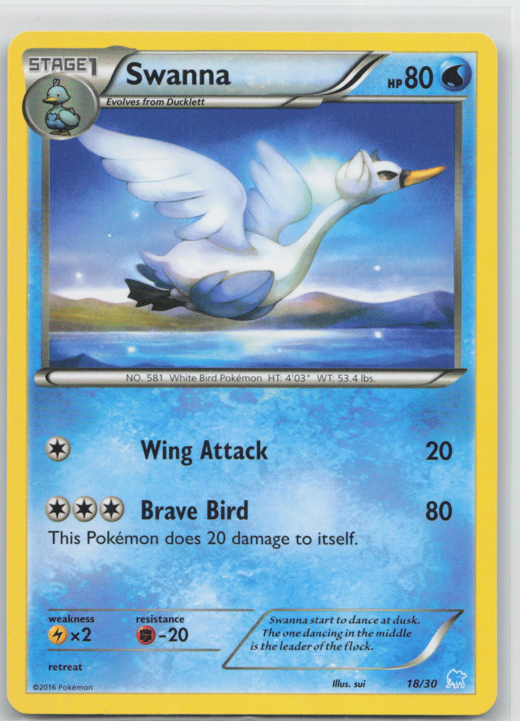 Swanna - XY trainer Kit (Suicune) 18/30