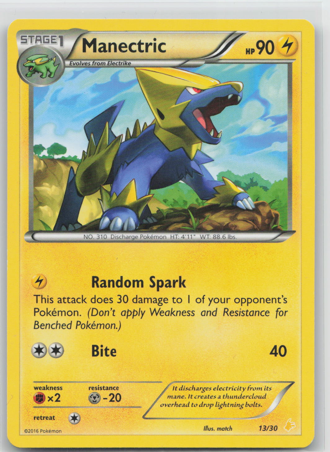 Manectric - XY trainer Kit (Pikachu Libre) 13/30