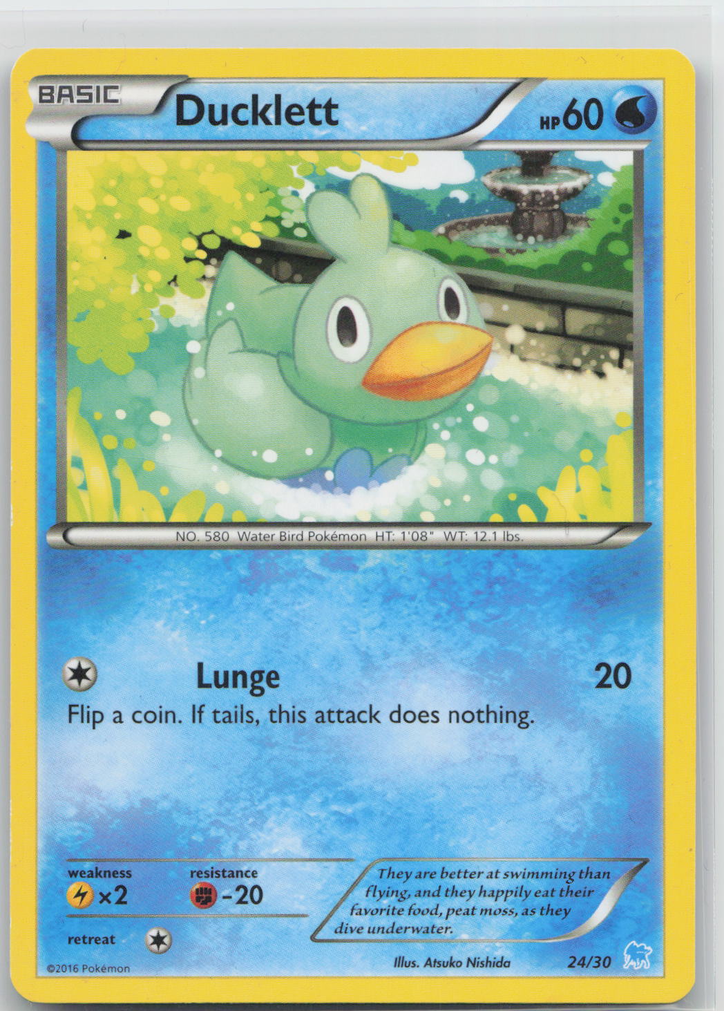 Ducklett - XY trainer Kit (Suicune) 24/30