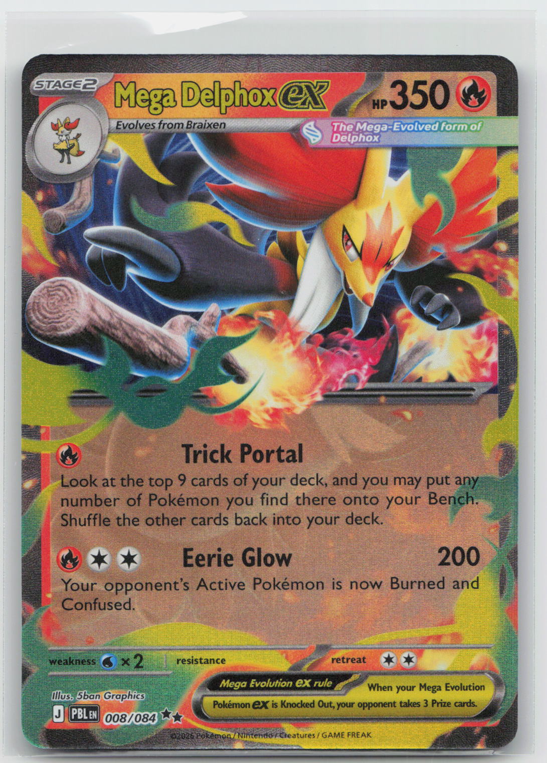 Mega Delphox ex - Pitch Black 008/084
