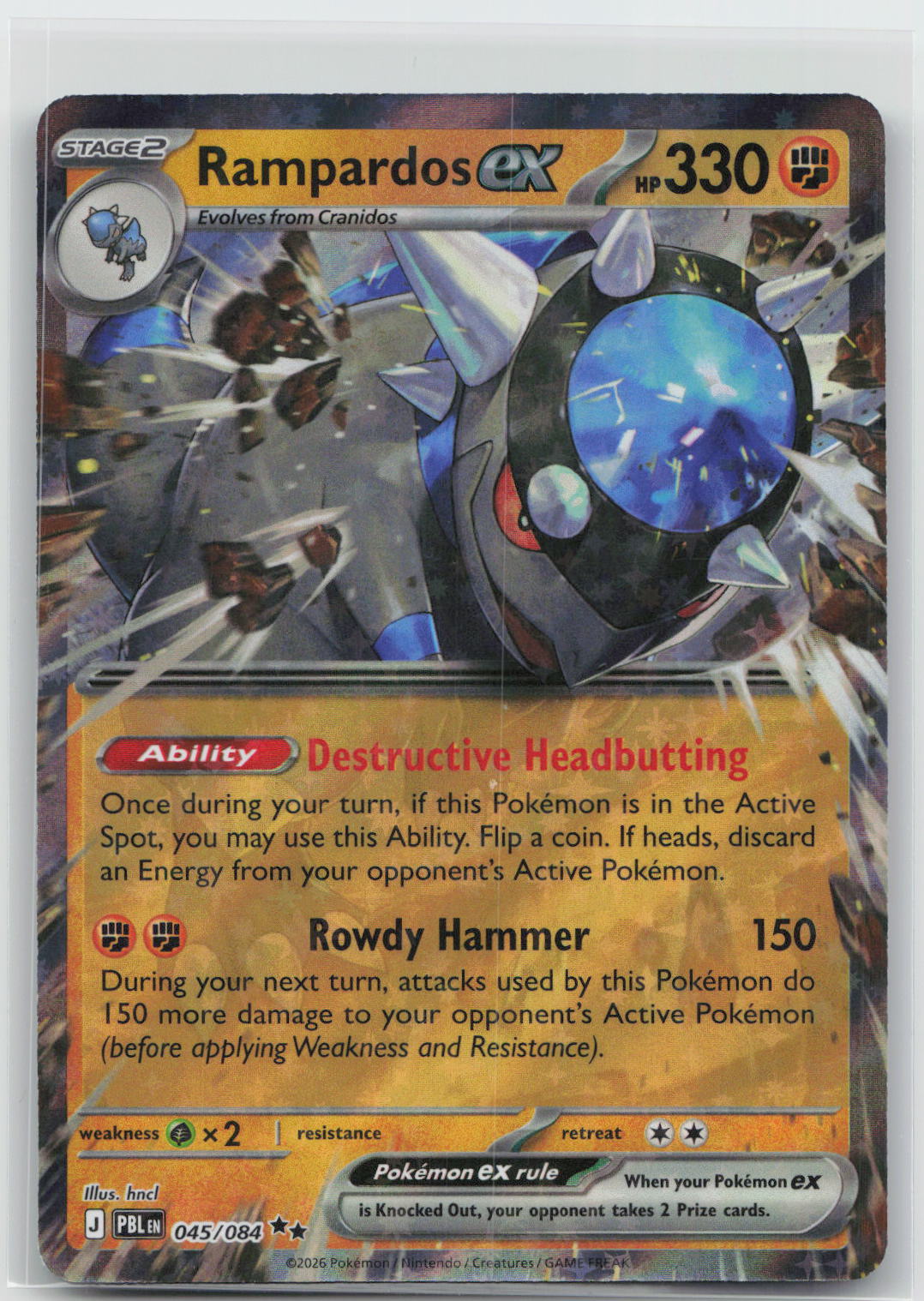 Rampardos ex - Pitch Black 045/084