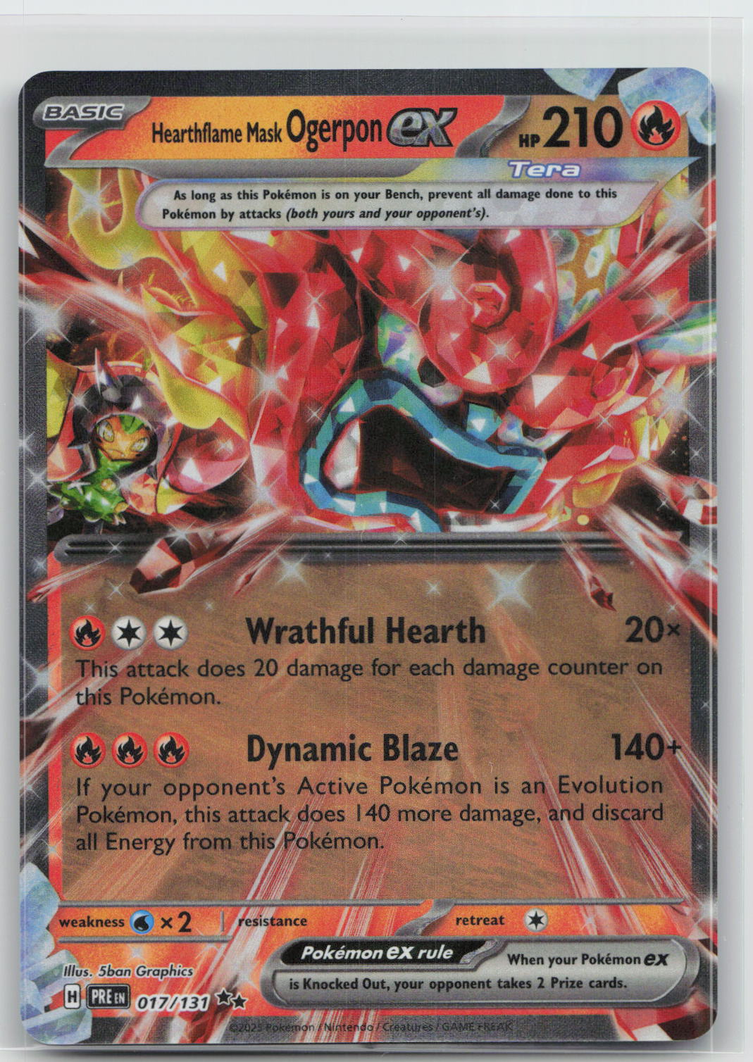 Hearthflame Mask Ogerpon ex - Prismatic Evolutions 017/131