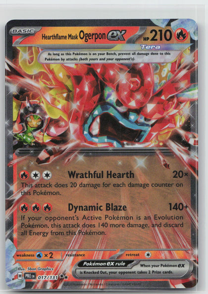 Hearthflame Mask Ogerpon ex - Prismatic Evolutions 017/131