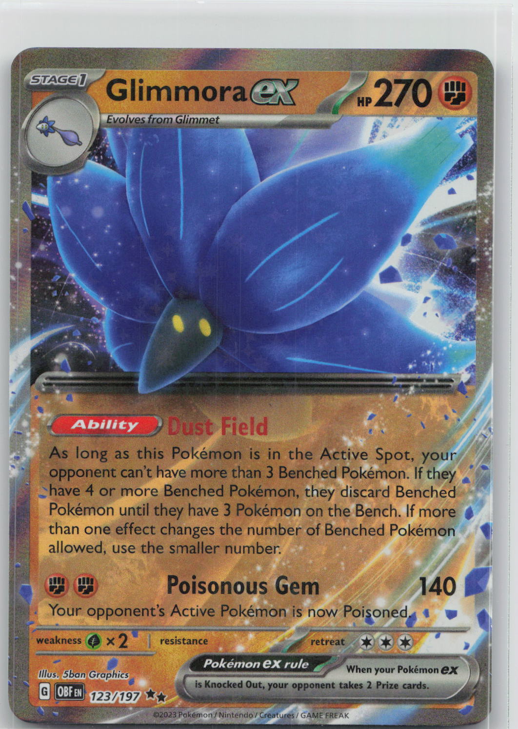 Glimmora ex - Obsidian Flames 123/197