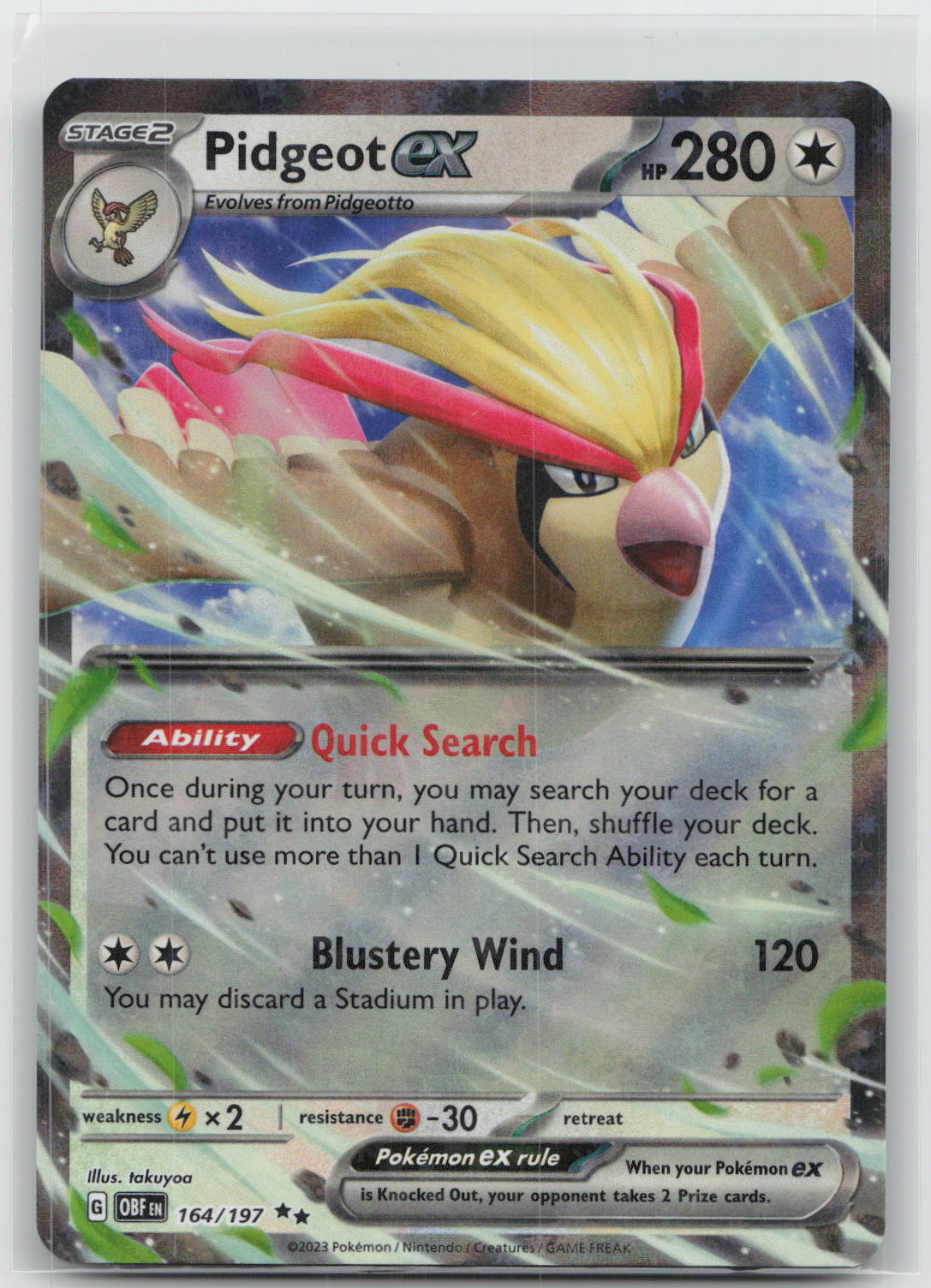 Pidgeot ex - Obsidian Flames 164/197