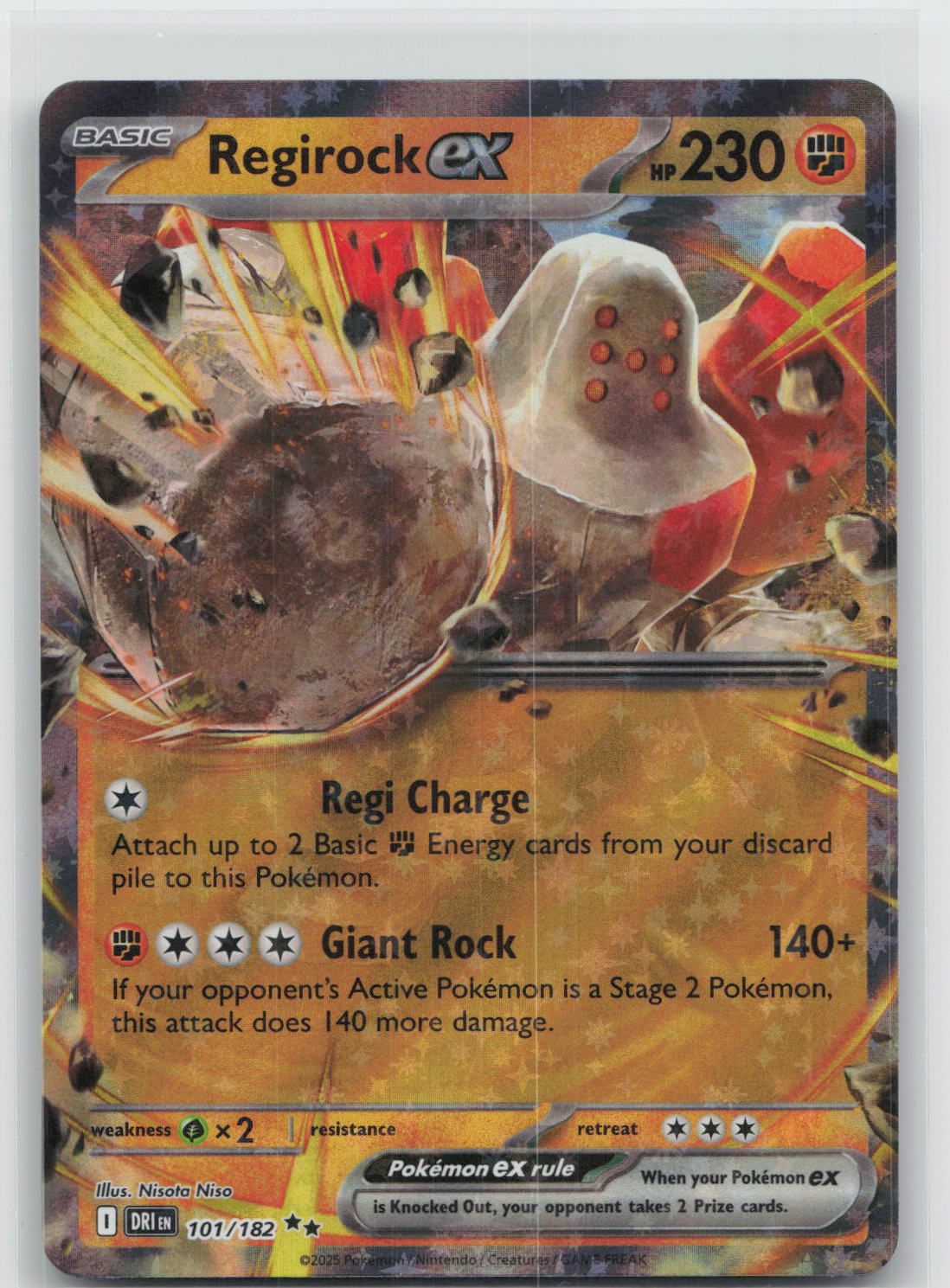 Regirock ex - Destined Rivals 101/182