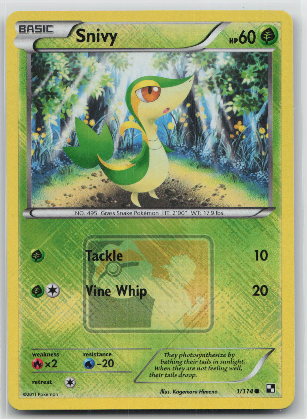 Snivy (Prerelease) - Black & White 001/114