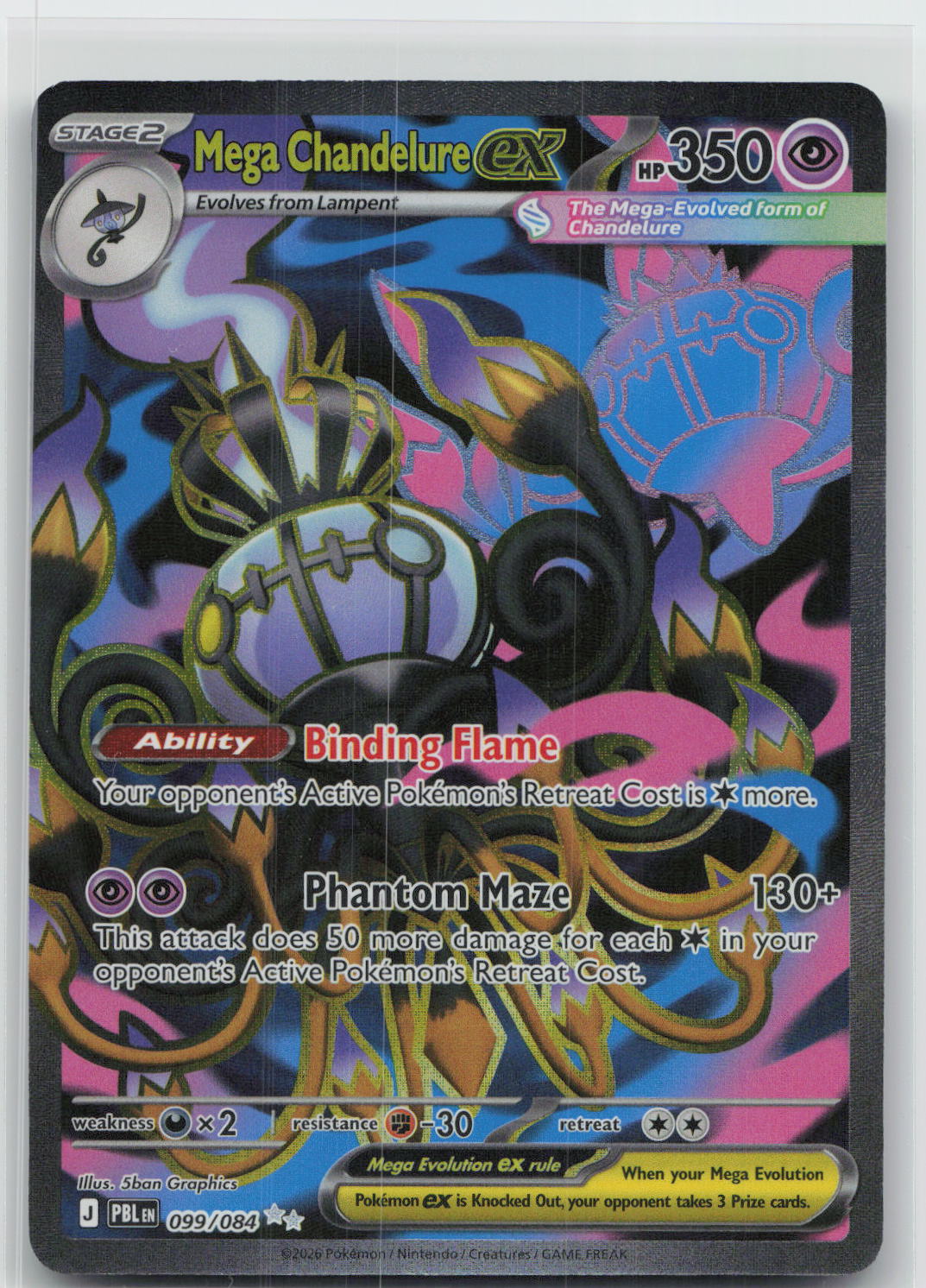 Mega Chandelure ex - Pitch Black 099/084