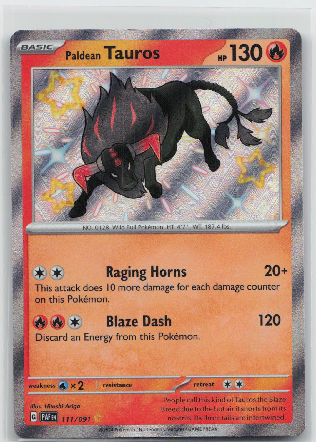 Paldean Tauros - Paldean Fates 111/091