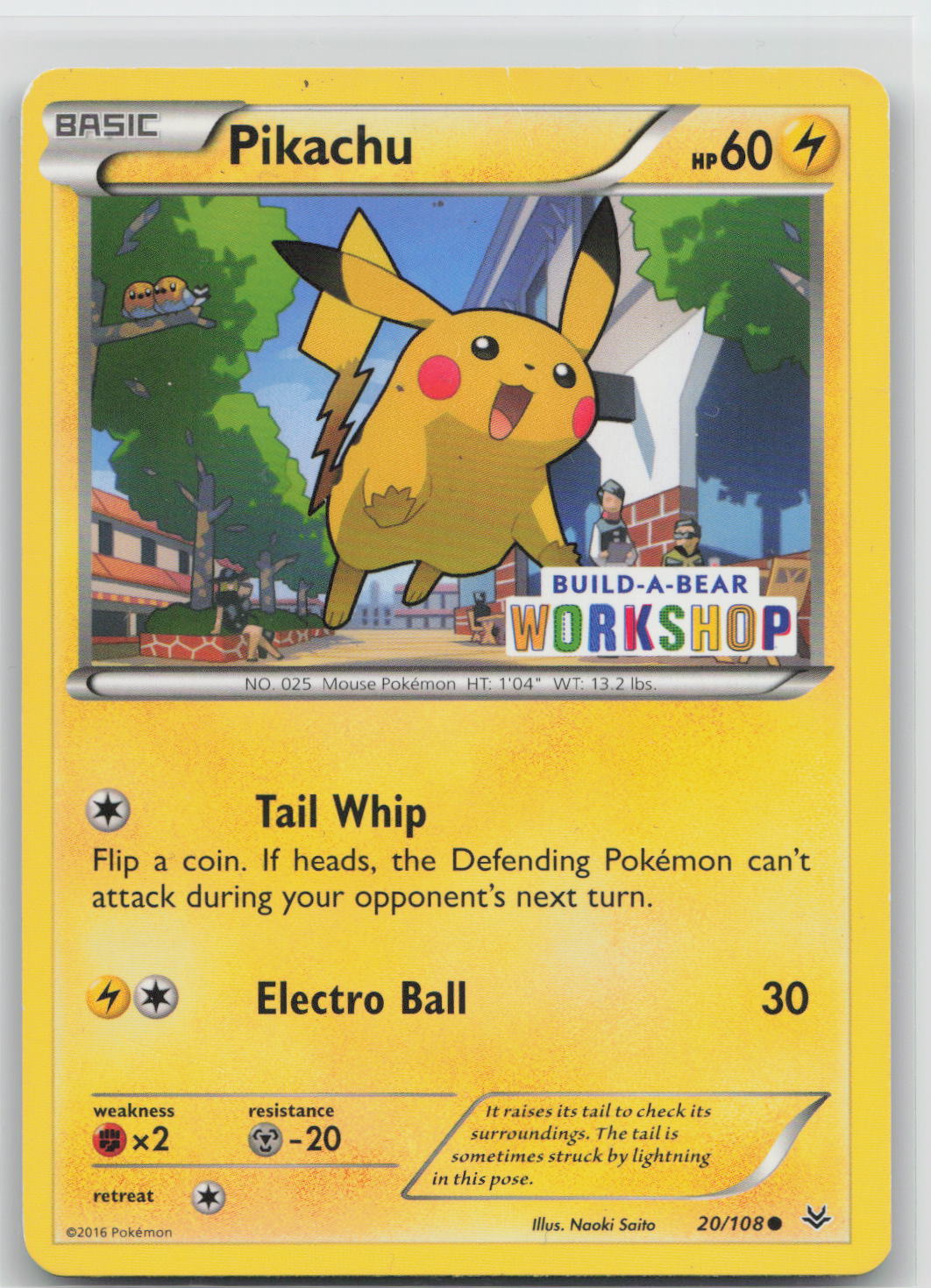 Pikachu (Build-A-Bear) - Roaring Skies 020/108