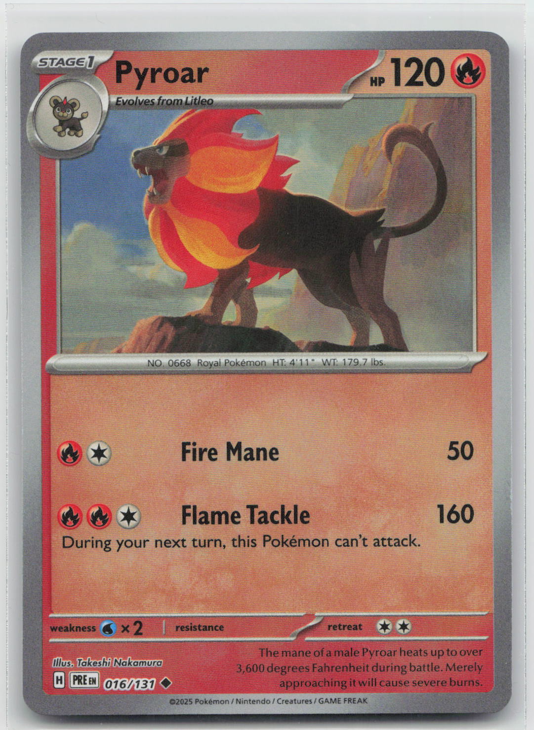 Pyroar (Master Ball Pattern) - Prismatic Evolutions 016/131