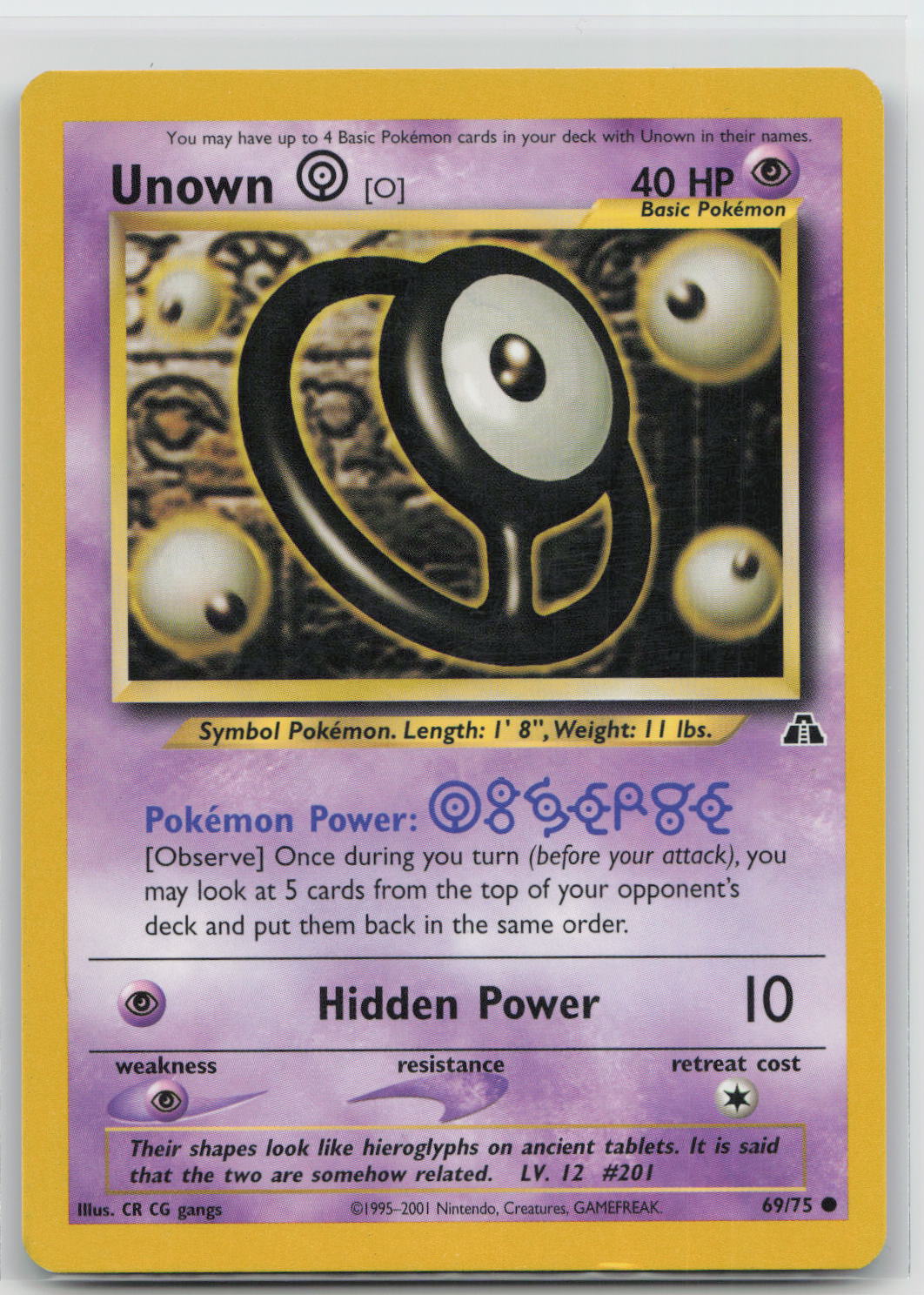 Unown [O] - Neo Discovery 069/75