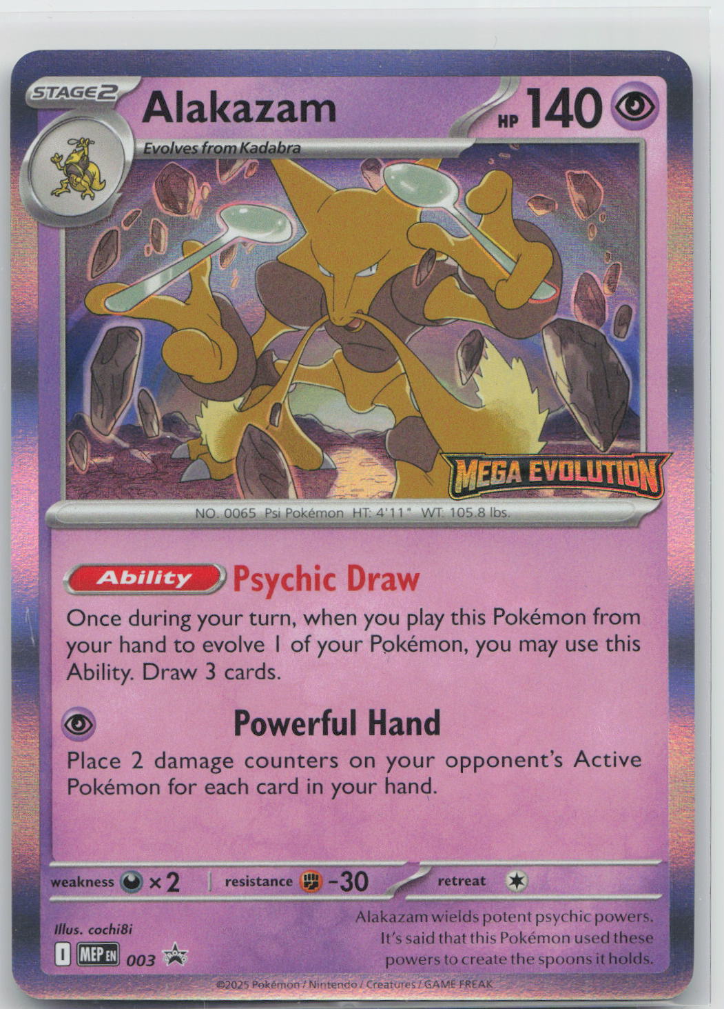 Alakazam (Prerelease) - Mega Evolution Promo 003