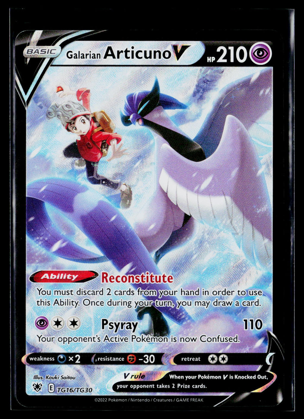 Galarian Articuno V - Astral Radiance Trainer Gallery TG16/TG30 (NM)