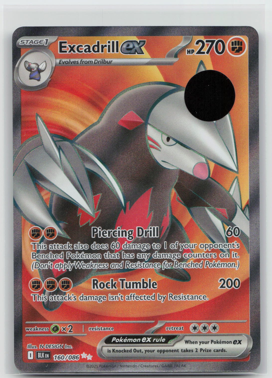 Excadrill ex - Black Bolt 160/086