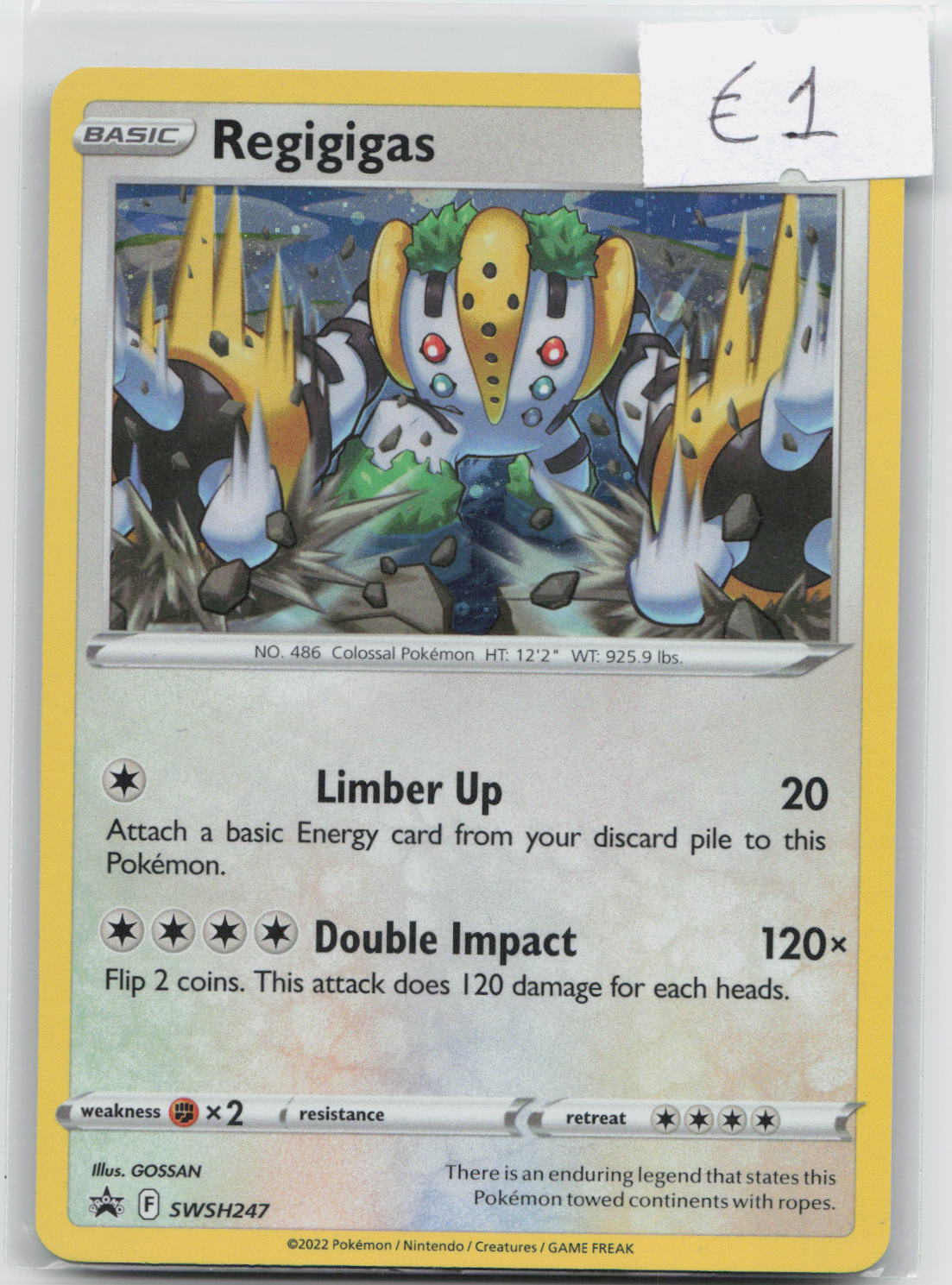 Regigigas (Cosmos Holo) - Sword & Shield Promo SWSH247