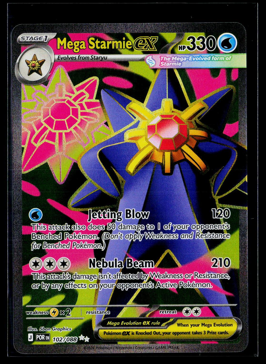 Mega Starmie ex - Perfect Order 102/088 (NM)