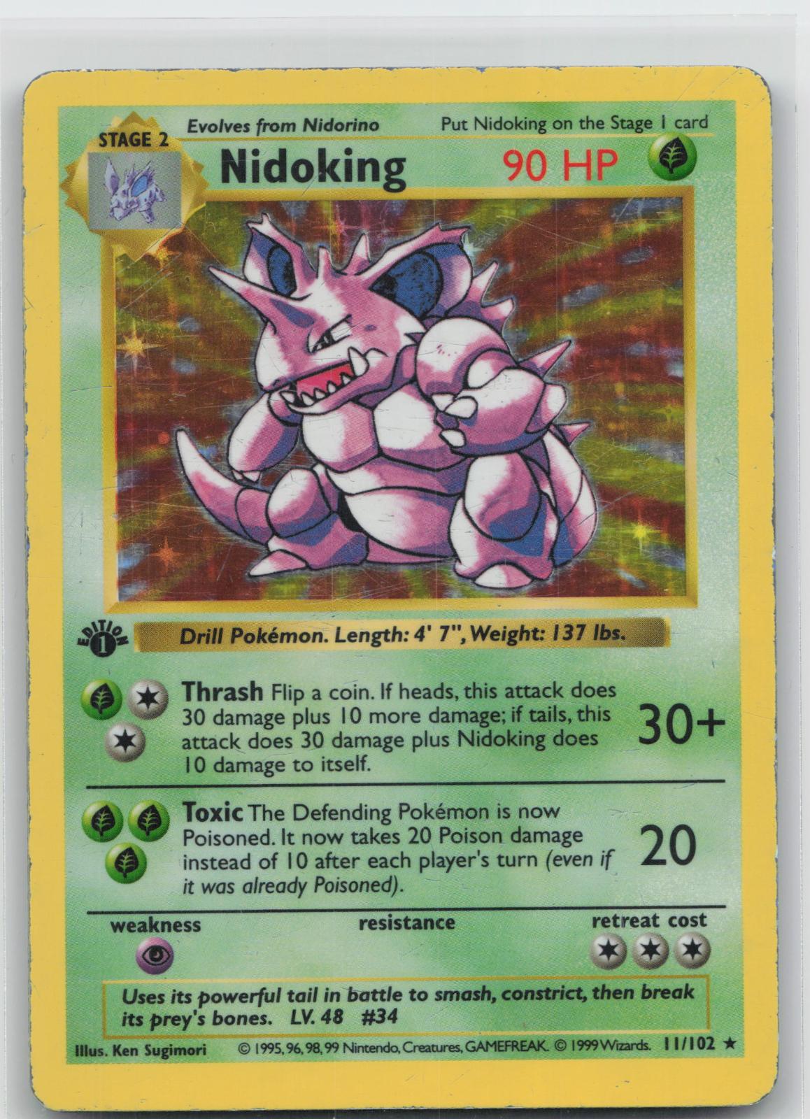 Nidoking - Base Set Shadowless 11/102