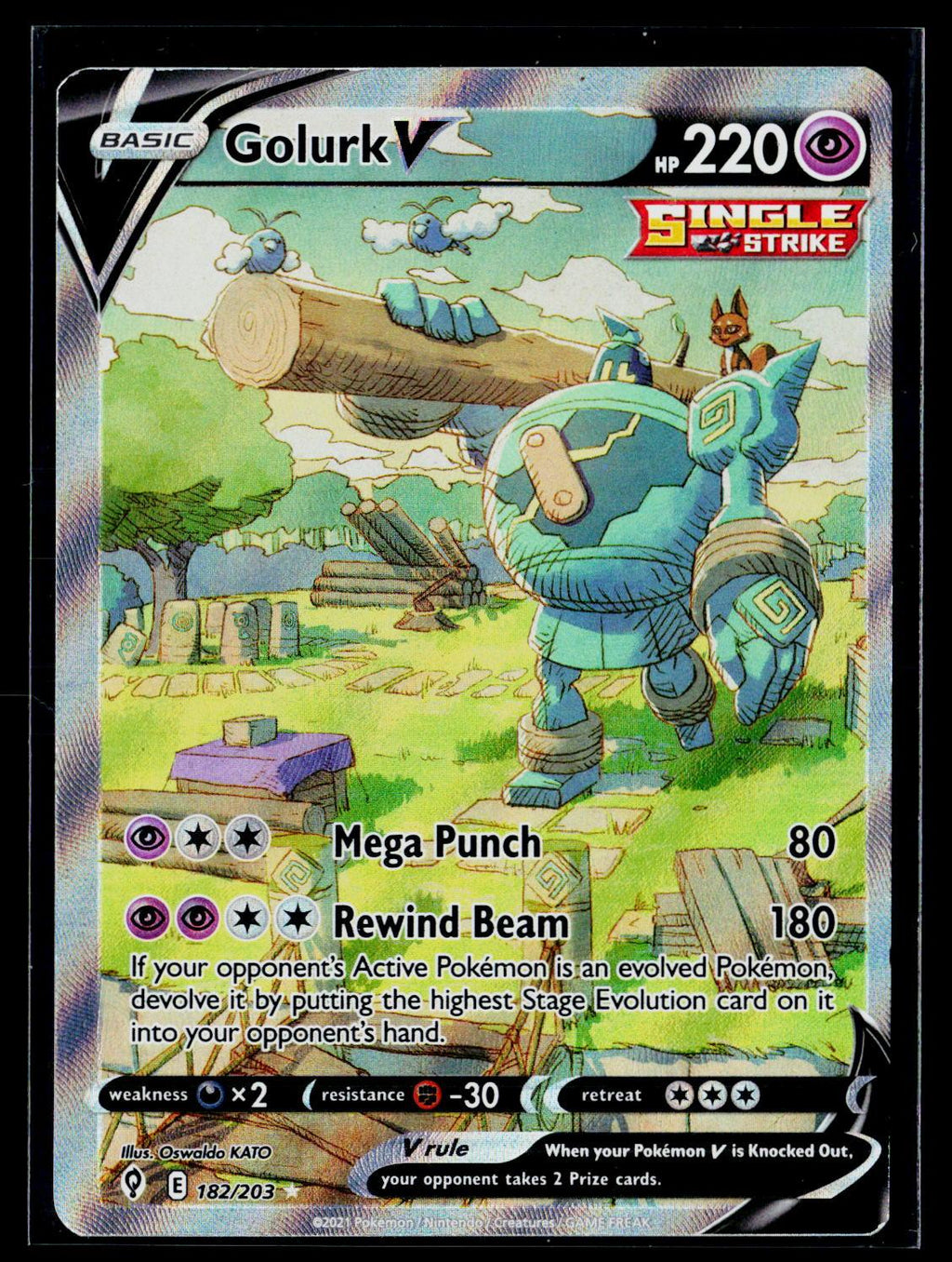 Golurk V - Evolving Skies 182/203 (NM)