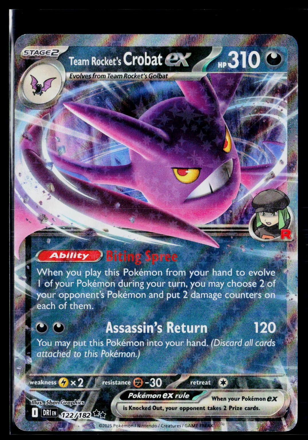 Team Rocket's Crobat ex - Destined Rivals 122/182 (NM)