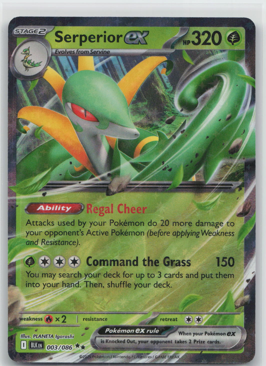 Serperior ex - Black Bolt 003/086