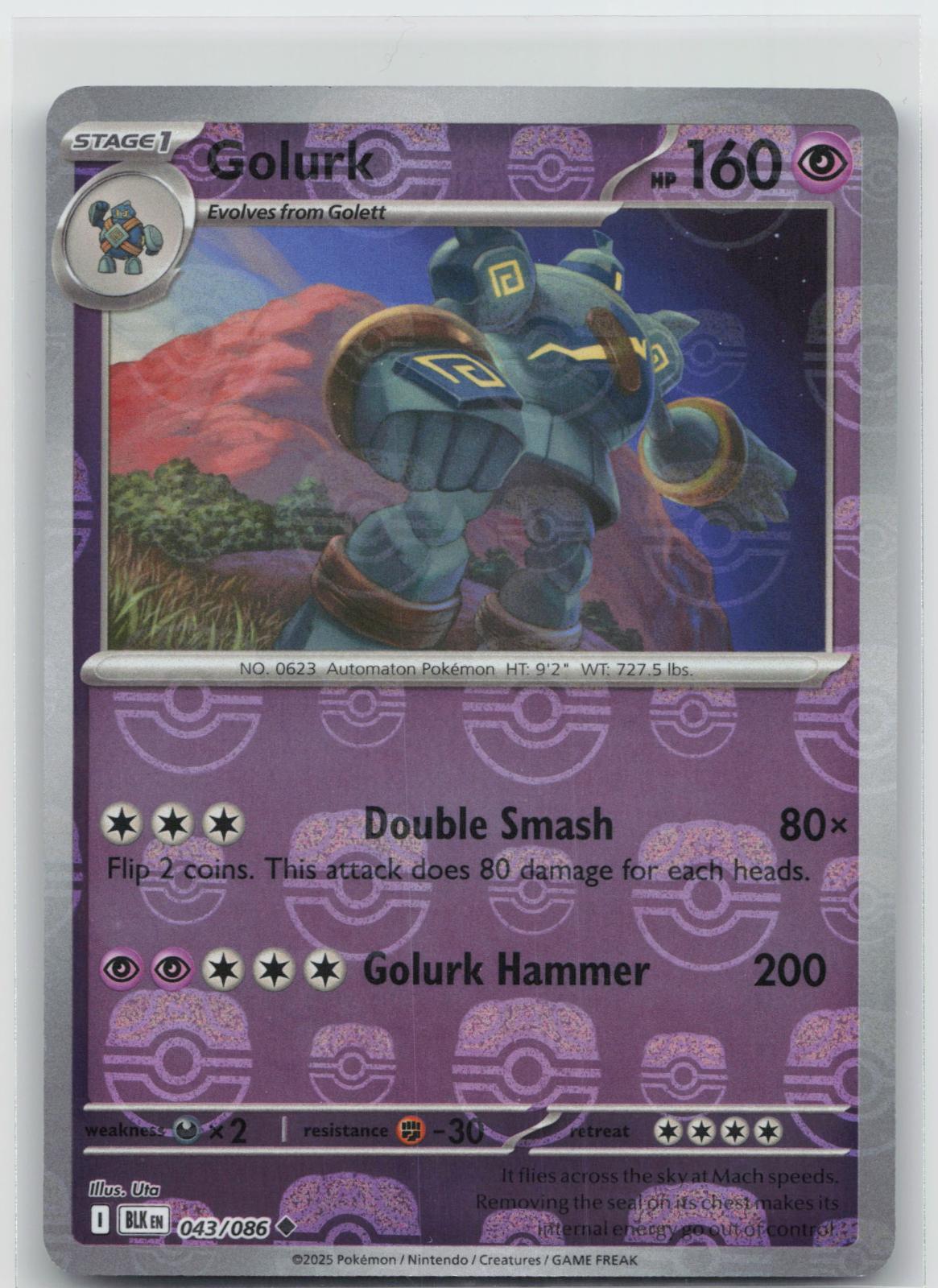 Golurk (Master Ball Pattern) - Black Bolt 043/086