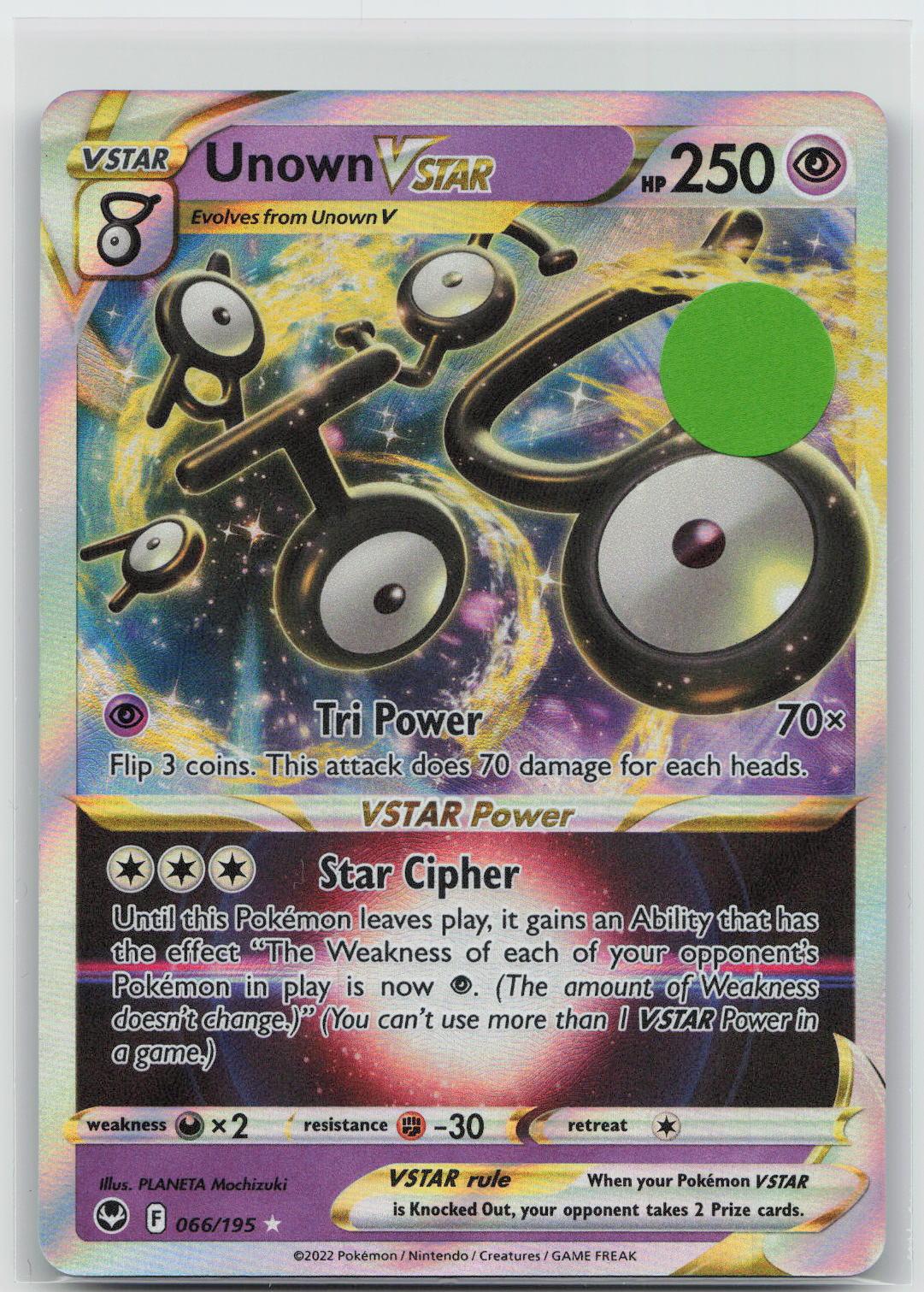 Unown VSTAR - Silver Tempest 066/195