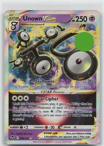 Unown VSTAR - Silver Tempest 066/195