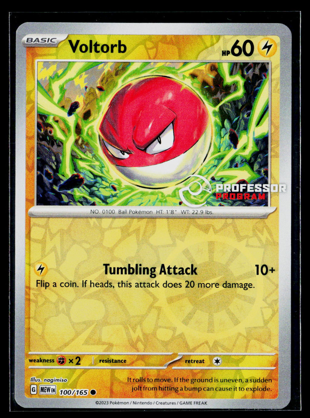 Voltorb (Professor Program) -  151 100/165 (NM)