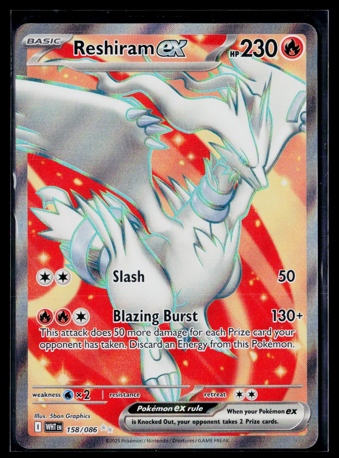 Reshiram ex - White Flare 158/086 (NM)