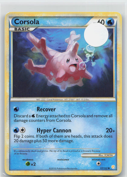 Corsola - HeartGold & SoulSilver 37/123