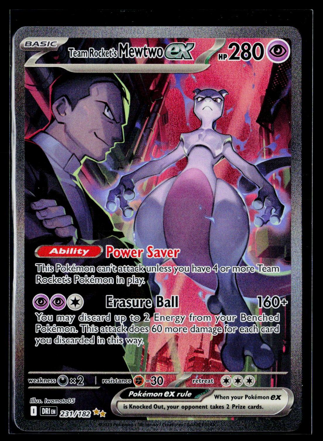 Team Rocket's Mewtwo ex - Destined Rivals 231/182 (NM)
