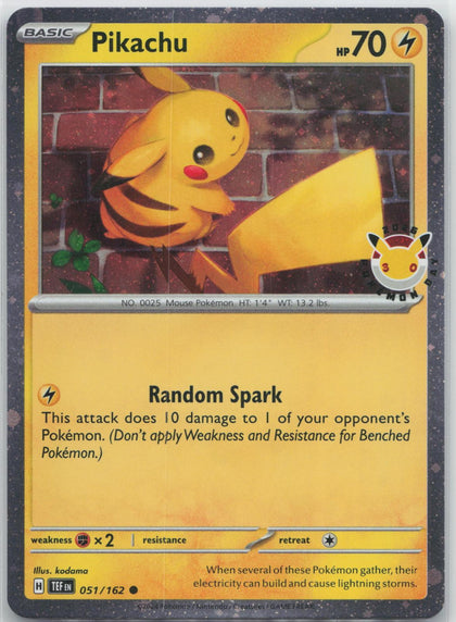 Pikachu (Pokémon Day 2026 Stamp) - Temporal Forces 051/162