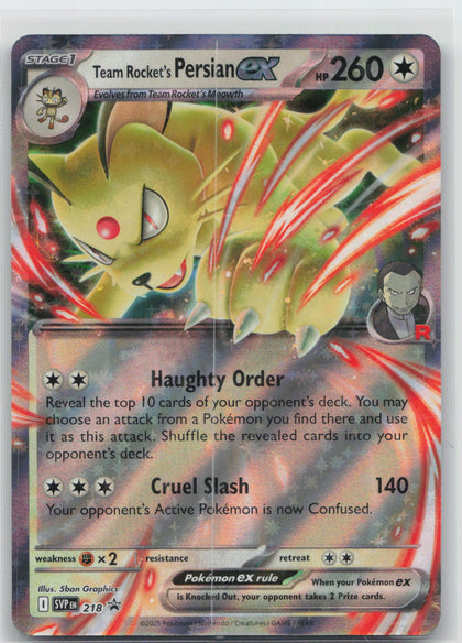 Team Rocket's Persian ex - Scarlet & Violet Promo 218