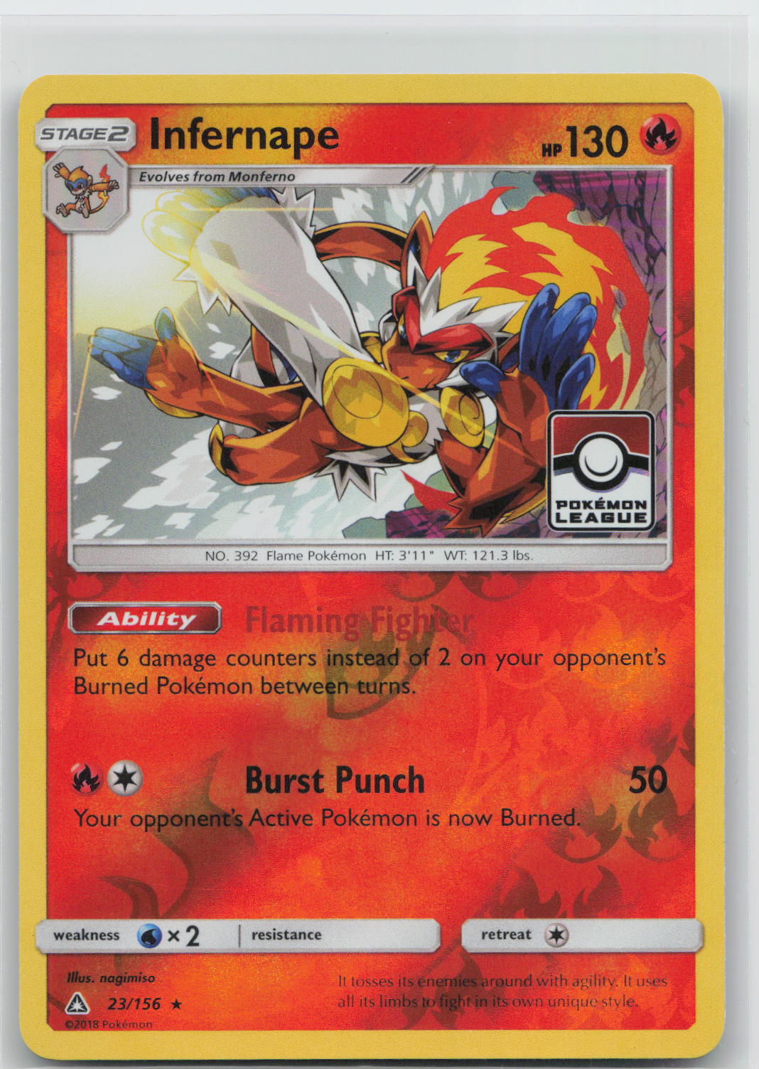 Infernape (Pokemon League) - Ultra Prism 23/156