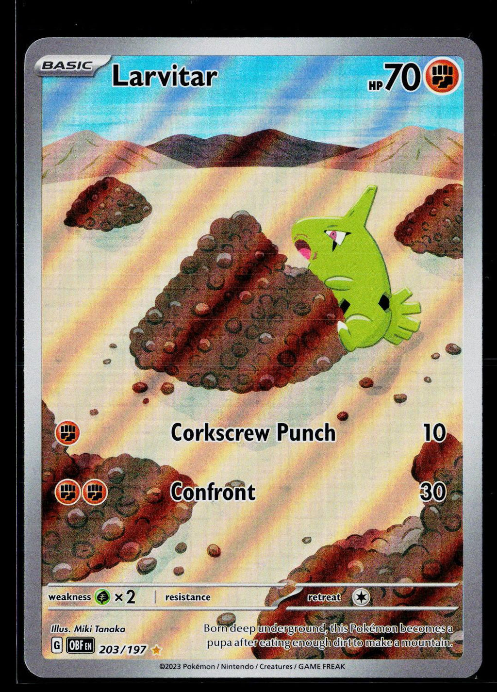 Larvitar - Obsidian Flames 203/197 (NM)