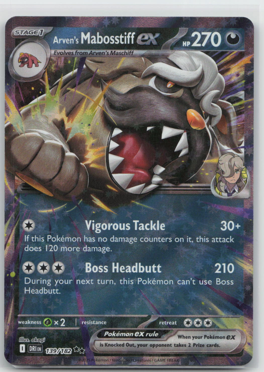 Arven's Mabosstiff ex - Destined Rivals 139/182