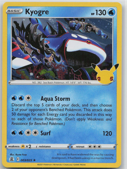 Kyogre - Celebrations 003/025