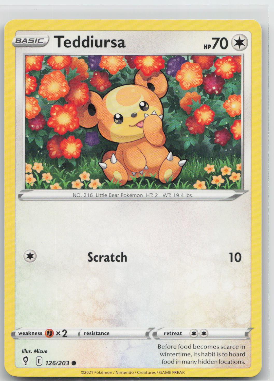 Teddiursa - Evolving Skies 126/203