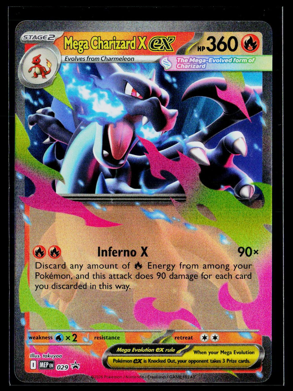 Mega Charizard X ex - ME: Mega Evolution Promo 029 (NM)